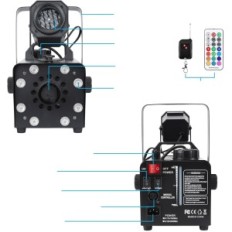 Snø maskin hakut oppgradering, 800 w, 8 rgb