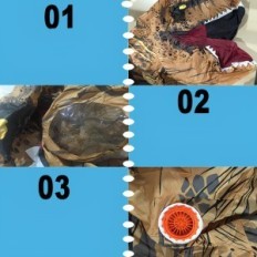 Nafukovací kostým zelený dinosaurus resteq pro dospělé na cosplay