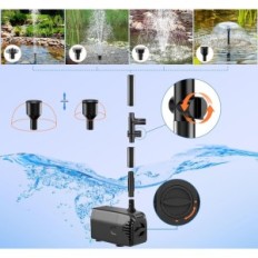 Bomba de lagoa de faturamento, 18 V, 35W com bomba de água economizador de energia de 2m para fontes, água e aquários, usados