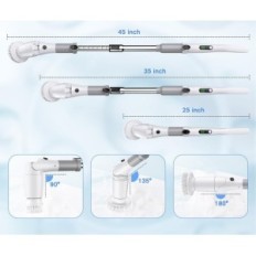 Bubbacare-Reinigungsbürste, 2000 mAh, 550 U / min, 8 entfernbare Kappen