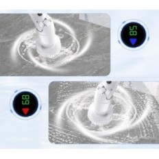 Brosse de nettoyage Bubbacare, 2000 mah, 550 tr / min, 8 casquettes amovibles