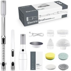 Brosse de nettoyage Bubbacare, 2000 mah, 550 tr / min, 8 casquettes amovibles