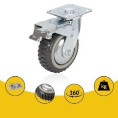 Rotating UYOYOUS RUBBER 200 MM YEARS WITH BRAKE, LABLE 1000 KG