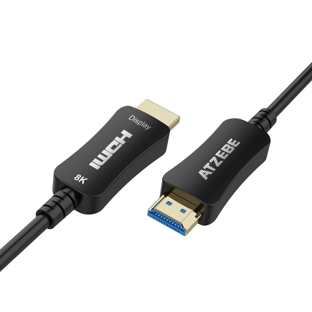 Cable HDMI 2.1. Fibra óptica Atzebe 8K, 50m