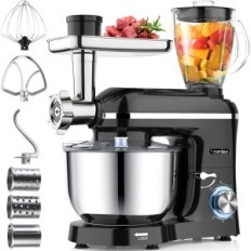 Keuken Robot Homlee 3 in 1, 1800 W, 5,5 L Multifunctionele mixer met blender en vleesmachine