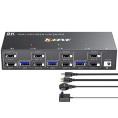 Stikalo KVM YouThingHdav KVM302DP, 2 monitorji, 3 računalniki, USB