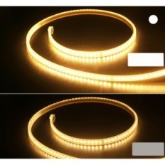 LED 3000 K Tepelný pás bílá 20 m vodotěsná lehká páska Q.Laomi IP65 pro zahradní osvětlení terasy a interiérů