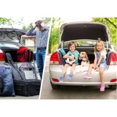 Caja de techo impermeable Fivklemnz 21 pies3 con tiras y ganchos de puerta