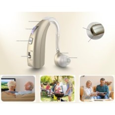 Delmicure VHP-1303 hearing aid with noise reduction, gold, loading 2 pcs.