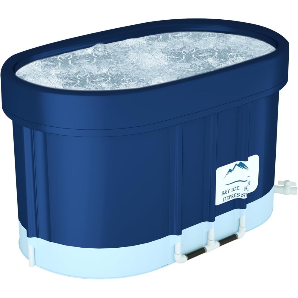 Baignoire pliante B & Y pour la thérapie à froid, ovale, 100x65x65cm, grenade