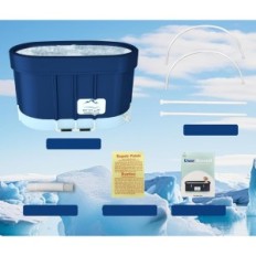 B & Y-Faltbadewanne für Kalttherapie, Oval, 100x65x65cm, Granatapfel