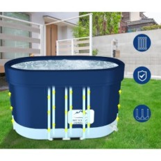 B & Y Skládací vana pro studenou terapii, oválný, 100x65x65cm, granátová jablko