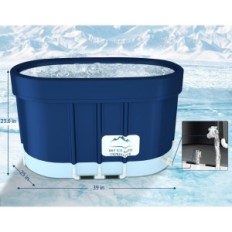 B & Y-Faltbadewanne für Kalttherapie, Oval, 100x65x65cm, Granatapfel