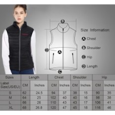 Women's vest Heated Conqueco, 10000 mAh, black, size L