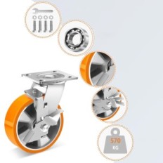 Ruote di mobili WBD Weibida, 150 mm, 2300 kg, 2 pezzi, usati