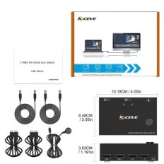 KVM MIEDDA KVM SWITCHOVÝ SWITCH, UP, USB, HDMI