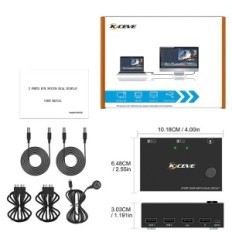 KVM MIADDA KVM Stikalo kolesa, USB, HDMI