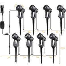 Set di fari a LED Yusei, 8/26m, White White 3000K, IP65