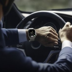 Lululook Titanium Magnetic Strap för Apple Titta på Ultra 2 49mm, DLC