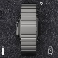 LULULOOK Titanium Sangle magnétique pour Apple Regarder Ultra 2 49mm, DLC