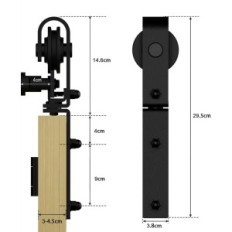 Wolfbird Sliding Door Opet Set 183 cm, 4 ovet, kiinteä