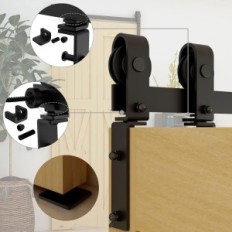 Wolfbird sliding door guide set 183 cm, 4 doors, solid