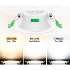 ALUSSO LED Spot recessed 230V, 7W, chrome, warm / neutral / white light