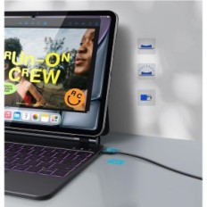 Earto M01-A11-BK-de-B klaviatuur, iPad Pro 11 m4 2024, must