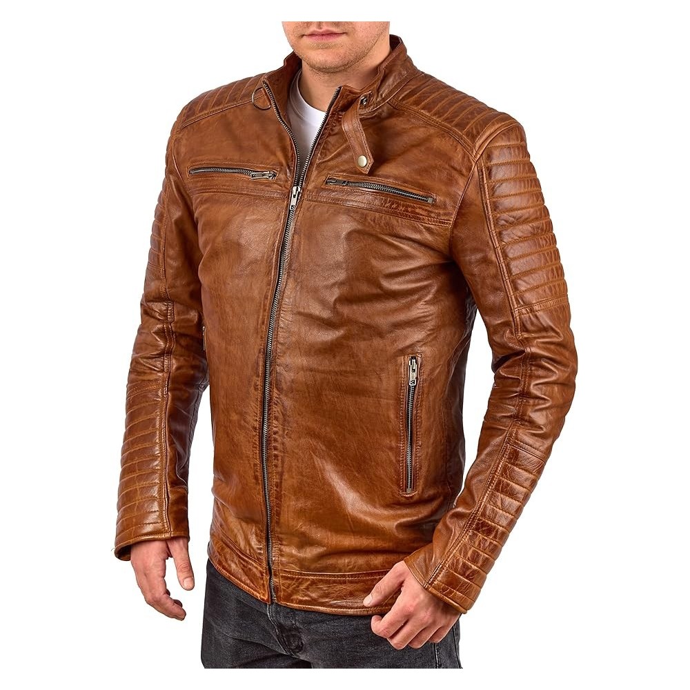 FAPA bőrdzseki, Collar, Biker, L méret, használt