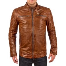 Nahkafoneiden takki, laippa, biker, koko L, käytetty