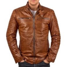 FAPA bőrdzseki, Collar, Biker, L méret, használt