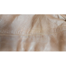 Läder FAPE MEN'S JACKET, med fläns, biker, storlek L, används