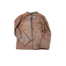 Veste pour homme Fape en cuir, avec bride, motard, taille L, utilisé