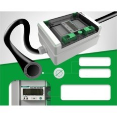 Mobil digitális áramszámláló AIFIZO IEC3092, 3 fázis, 16 A 400 V, IP44