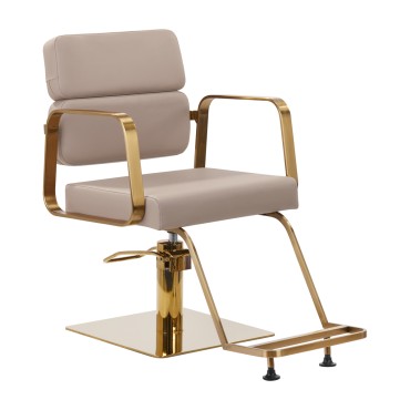 Gabbiano Porto-GM hairdressing chair beige — side view