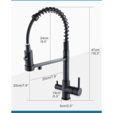 Miscelatore da cucina MogfCt 3in1, ottone, esteso, opaco nero, usato