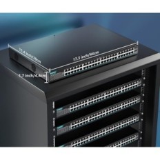 YuanLey 48-Portowy Switch Gigabit PoE, Metalowy 400W, Z SFP Uplink 1000Mbps