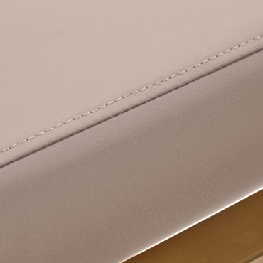 Gabbiano Porto-GM fodrászszék bézs színben — közeli kép a felületről