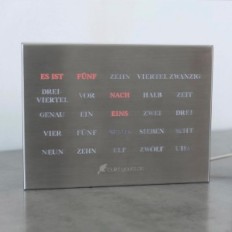 Horloge LED élégante pour Build-You Boxclock Bureau en acier allemand et brossé