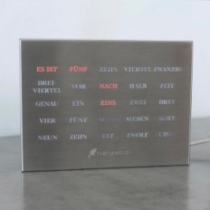 Elegante orologio a LED per Build-Youss Boxclock Bureau in tedesco, acciaio spazzolato