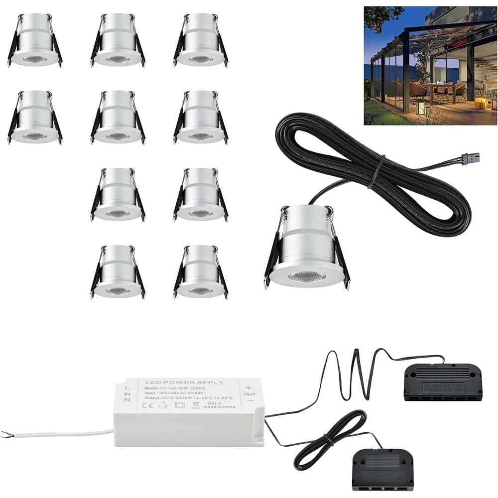 Spot LED Boyir 12V 3W, externe Beleuchtung, 2700K / 4000k / 5000k, 10pcs.