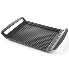 Plaatgrill-lade die wordt gehaald voor inductie Koshen Teflon 39x26cm - HENDI 629130