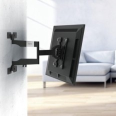 Hama Poignée de télévision murale, inclinaison et pivotante, pour 19 "-46", Vesa 100/200, Noir