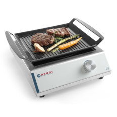 Plaatgrill-lade die wordt gehaald voor inductie Koshen Teflon 39x26cm - HENDI 629130