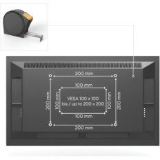Hama Wall TV rukojeti, naklonění a otočné, pro 19 "-46", VESA 100/200, černá