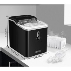 Kumio-Eiswasserwerk 1.5L, 9 Würfel in 6-9 Minuten, mit einer Klinge und einem Korb, verwendet