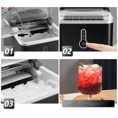 Kumio Ice Waterwork 1.5L, 9 kubussen in 6-9 minuten, met een mes en een mand, gebruikt