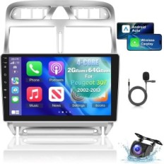 NHOPEEW automobilių radijas 2 + 64g Android už PEUGEOT 307 su GPS ir WiFi