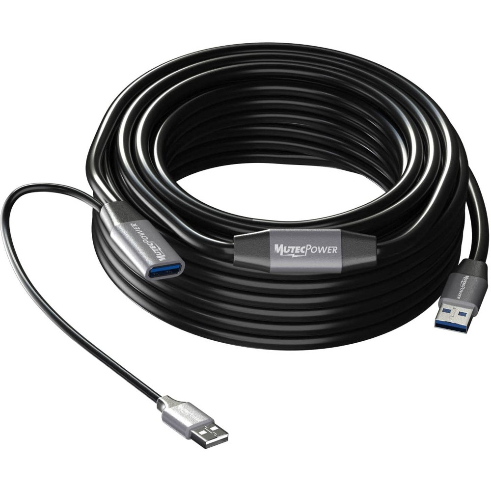 USB 3.0 15M MUTECPOWER cable, with amplifiers, power, black
