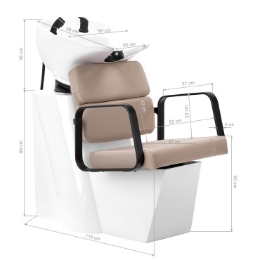 Postazione lavaggio capelli Gabbiano Porto-BM beige